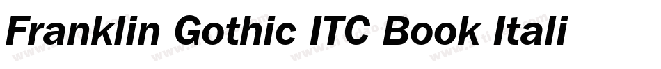 Franklin Gothic ITC Book Italic BT字体转换